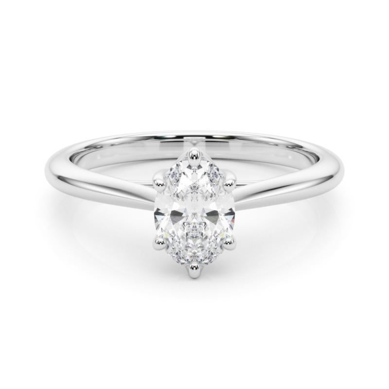 Anillo de diamantes rosa ovalado solitario de 3,21 quilates con múltiples puntas, certificado por el GIA