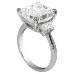 GIA Certified 3.21 Carat Radiant Cut Diamond Solitaire Ring D Color