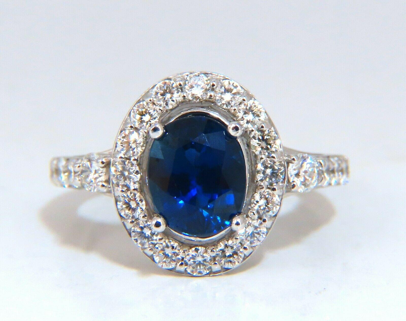 Women's or Men's GIA Certified 3.21 Carat Natural No Heat Sapphire Diamond Ring Unheated 14 Karat