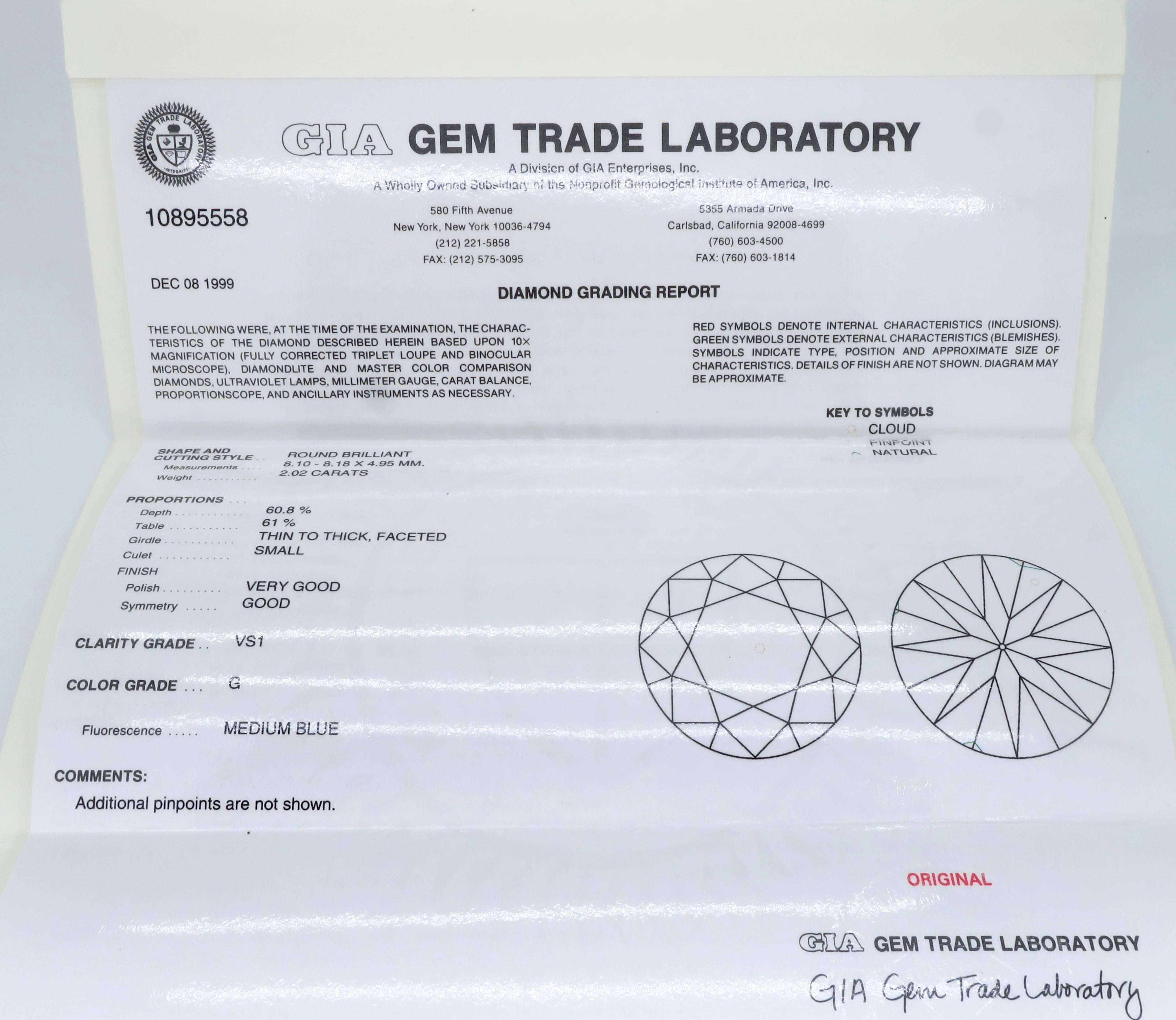 GIA Certified 3.22 Carat Diamond Engagement Ring in 18 Karat Gold 6