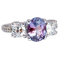 GIA Certified 3.23ct Natural Purple Pink Sapphire Diamonds Ring 14kt Classic-3
