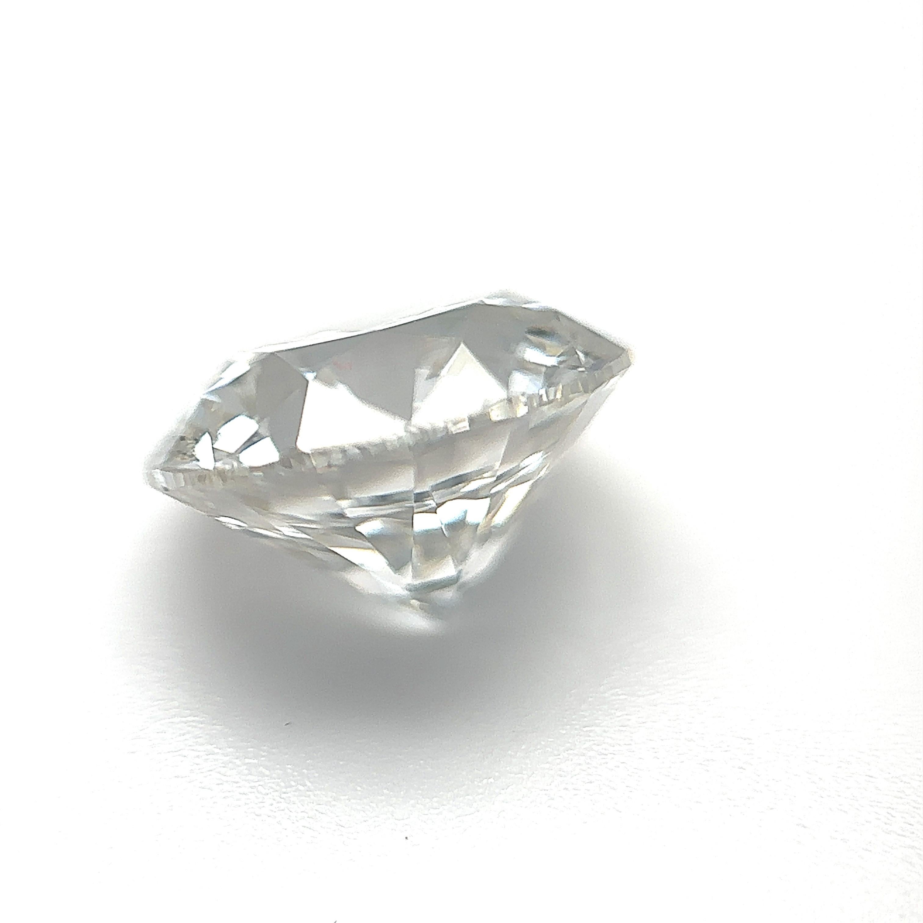 Taille ronde Diamant naturel brillant rond de 3,24 carats certifié par la GIA (bagues de fiançailles) en vente