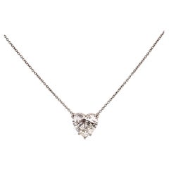 GIA Certified 3.25 Carat Heart Shape Diamond Pendant Necklace