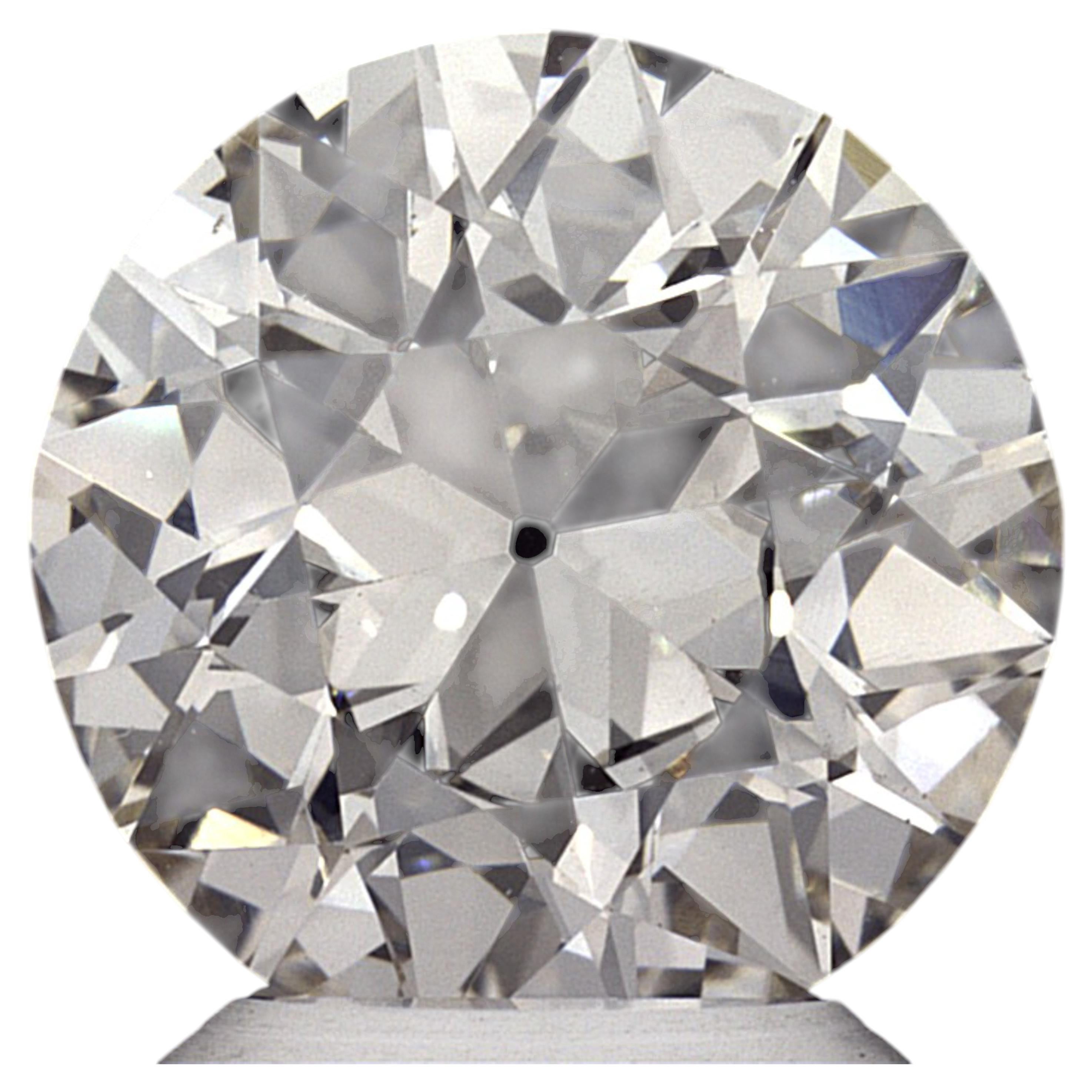 Diamante natural de corte europeo antiguo de 3,25 quilates K VS2 certificado por GIA