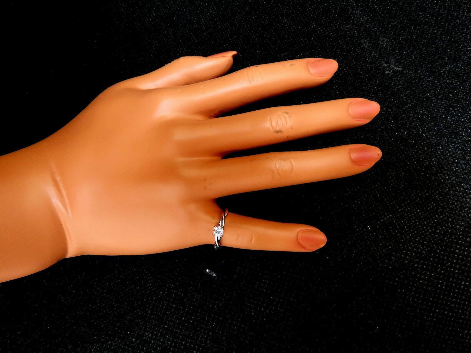 Round Cut GIA certified .32ct Round Diamond Ring 14kt Classic D/si1 Braid For Sale
