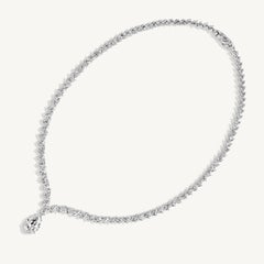 GIA-zertifizierte 33,00 Karat birnenförmige Diamant-Tennis-Halskette