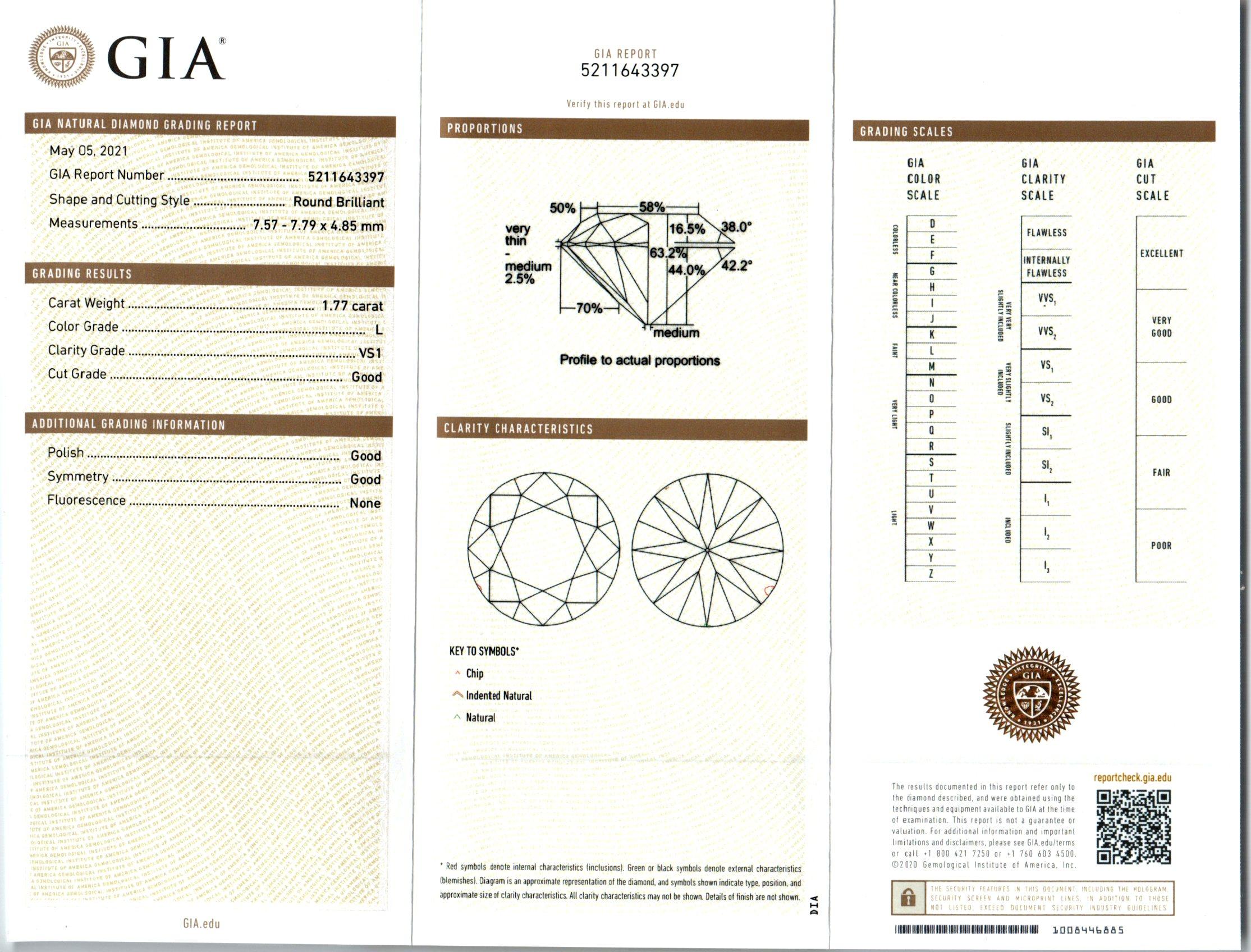 GIA Certified 3.35 Carat Diamond Platinum Stud Earrings In Good Condition In Stamford, CT