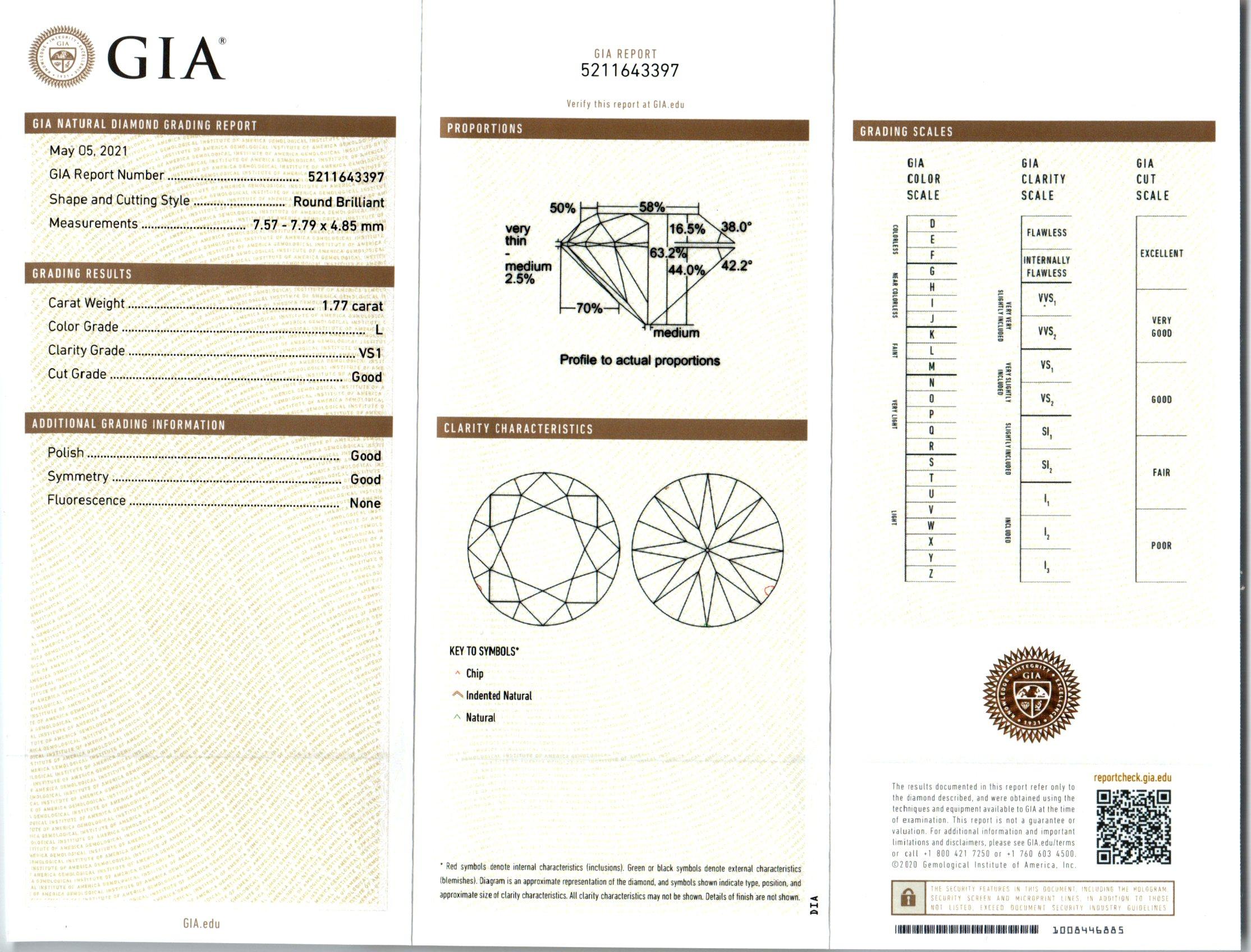 GIA-zertifizierte Platin-Ohrstecker mit 3.35 Karat Diamanten im Zustand „Gut“ im Angebot in Stamford, CT