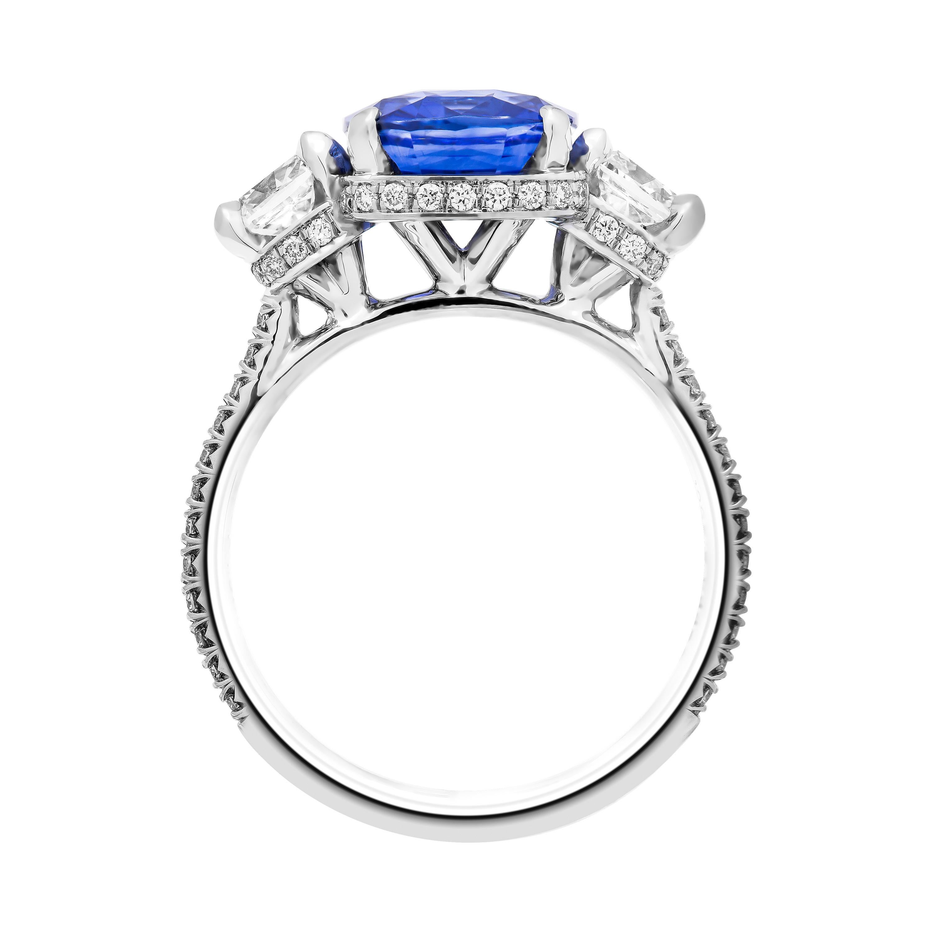3 carat blue sapphire ring