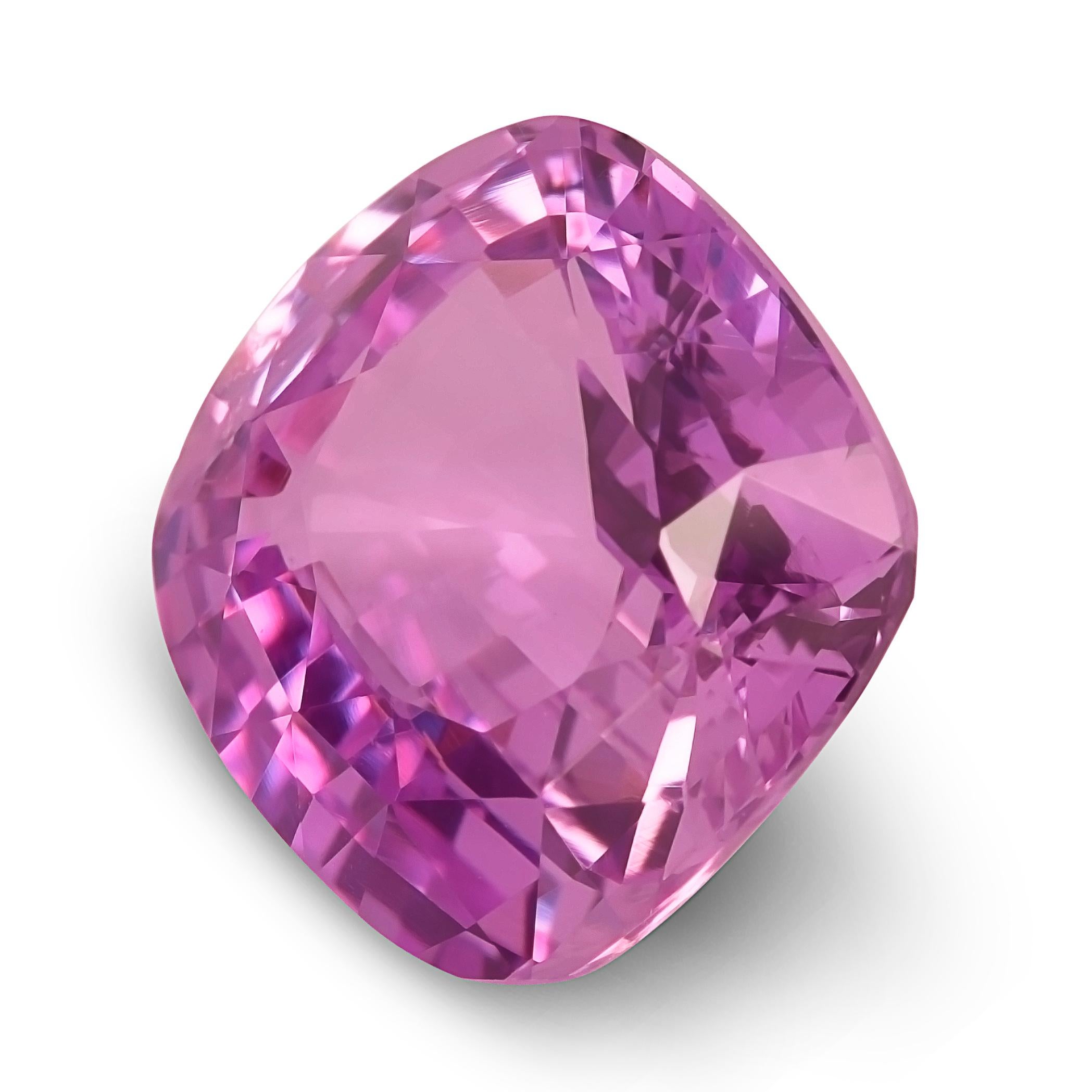 Mixed Cut GIA Certified 3.37 Carats Unheated Pink Sapphire  For Sale