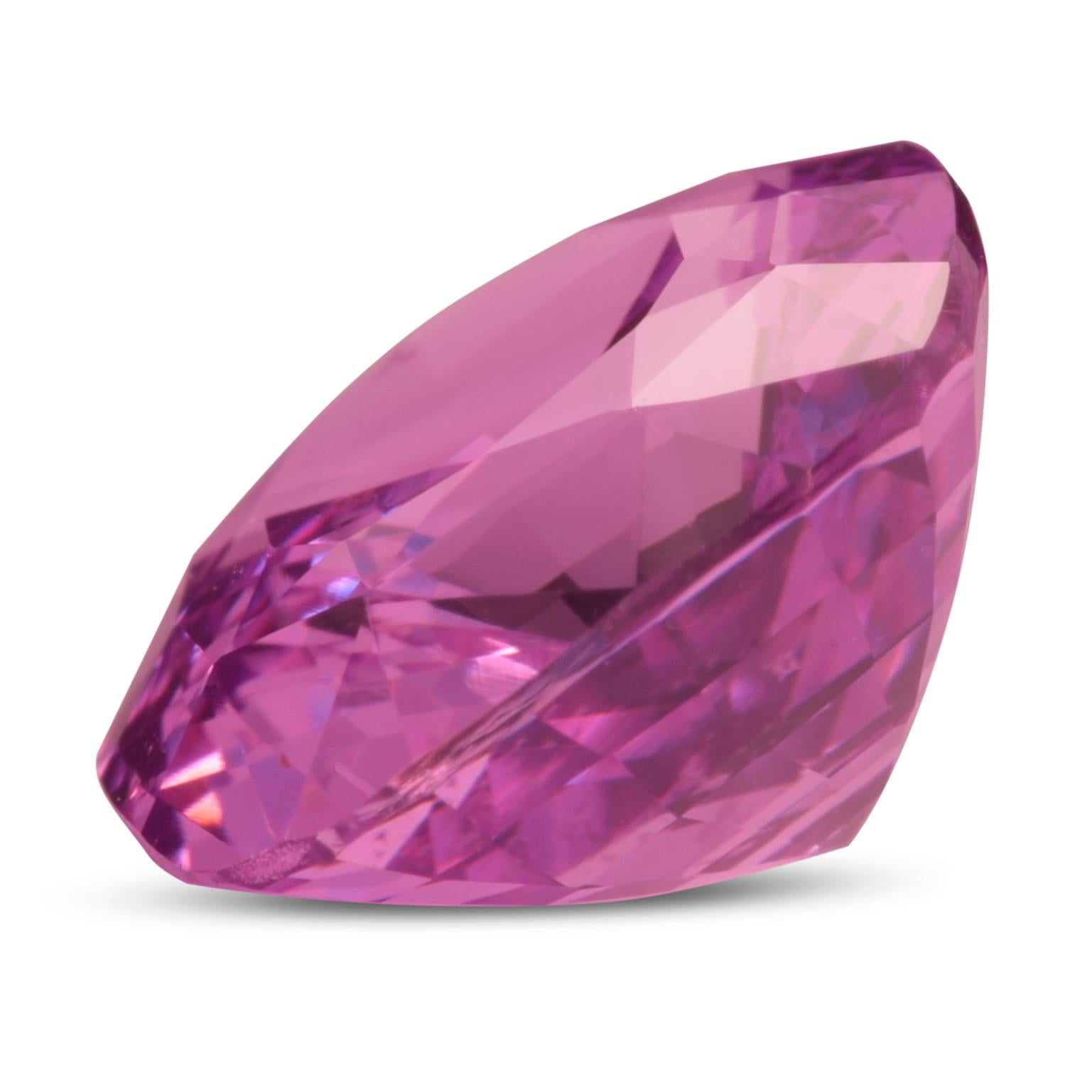 GIA Certified 3.37 Carats Unheated Pink Sapphire  In New Condition For Sale In Los Angeles, CA