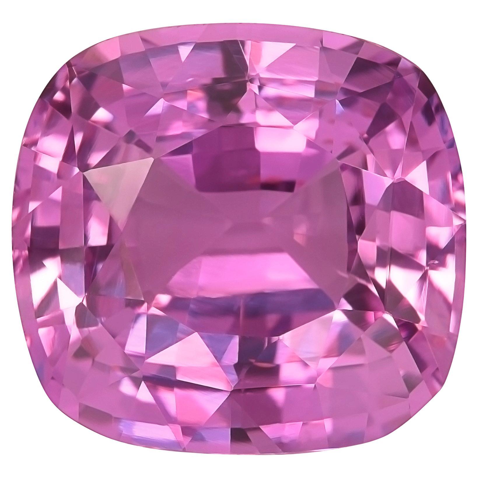 Saphir rose non chauffé de 3,37 carats certifié GIA 