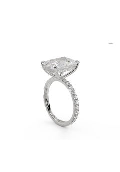 GIA Certified 3.40 Carat FLAWLESS/D color Radiant Shape Diamond 18K Gold Ring