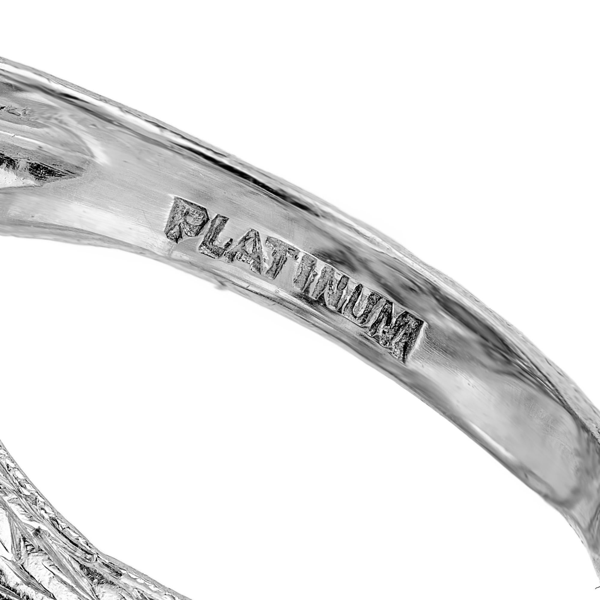 GIA Certified 3.40 Carat Star Ruby Diamond Art Deco Platinum Cocktail Ring For Sale 5