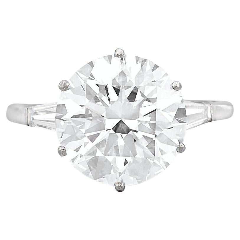 GIA Certified 3.41 Carat Excellent Polish Diamond 18k Gold Ring