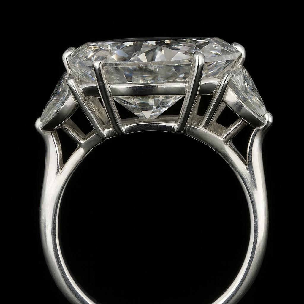 Bague en diamant certifié GIA de 3,41 carats de taille européenne ancienne avec pierres latérales en forme de poire

Cette bague extraordinaire met en valeur un époustouflant diamant Old European Cut de 3,41 carats, certifié par le GIA, d'une