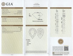 GIA Certified 3.41 Carat Old European Cut Diamond Ring with Pear Side Stones