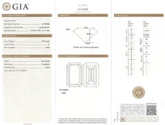 GIA Certified 3.45 Carat F/VVS2 Emerald Cut Diamond Engagement 3 Stone Ring