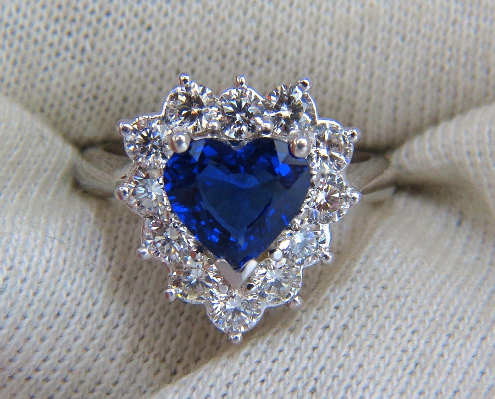 heart cut blue sapphire