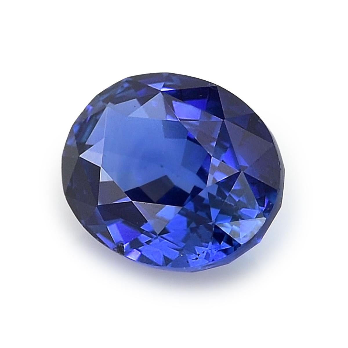 Mixed Cut GIA Certified 3.46 Carats Blue Sapphire  For Sale