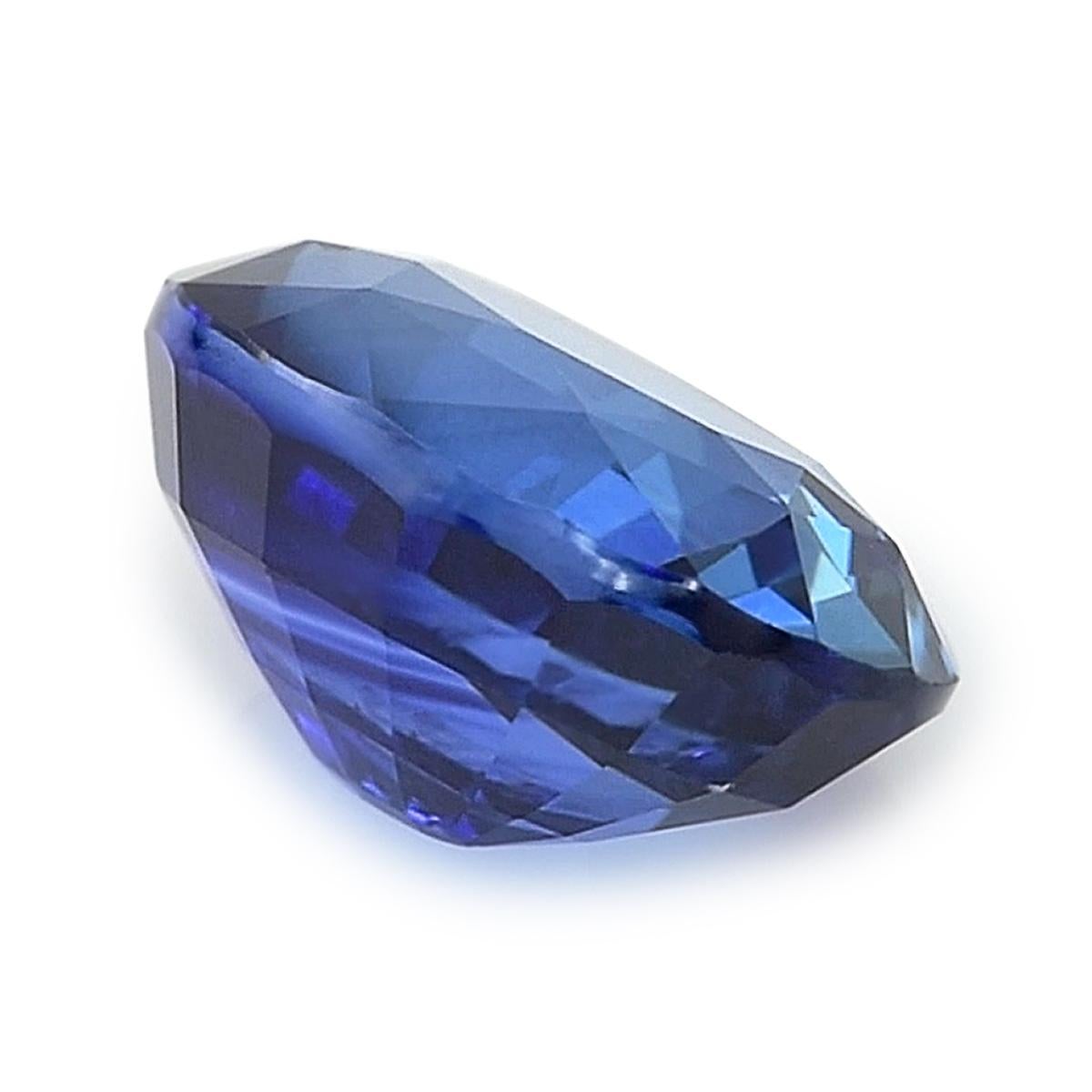 Saphir bleu certifié GIA de 3,46 carats  Neuf - En vente à Los Angeles, CA