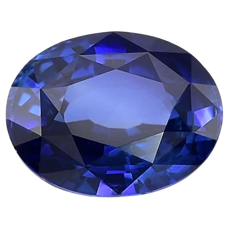 Saphir bleu certifié GIA de 3,46 carats 