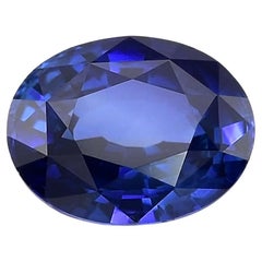 Used GIA Certified 3.46 Carats Blue Sapphire 