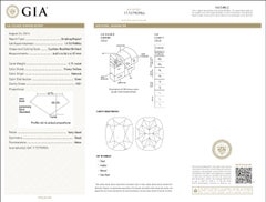 GIA Certified 3.46 Carat Cushion Cut Fancy Yellow Diamond Cluster Stud Earrings