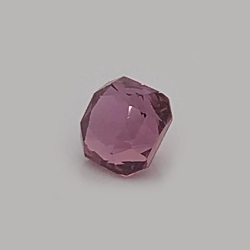 This 3.59 carat Cushion Antique shaped GIA Certified Pinkish Purple Sapphire was selected by our experts for its Rare luster.