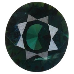 GIA Certified 3.48 Carat No Heat Dark Greenish Blue Oval Shape Natural Sapphire