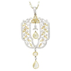 GIA Certified 35 Carats Fancy Yellow Necklace