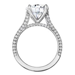 GIA Certified 3.50 Carat E VS1 Round Diamond Engagement Ring "Sabrina"