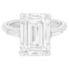 Bague avec diamant certifié GIA de 3 carats de couleur D et de pureté sans défaut