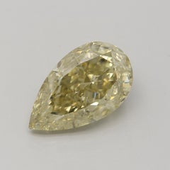 GIA Certified 3.50 Carat Fancy Brownish Greenish Yellow VS2 Clarity Diamond