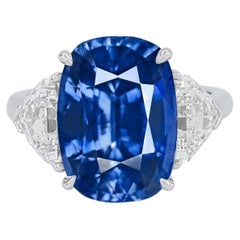 GIA Certified 3.50 Carat Kashmir Blue Sapphire No Heat Ring