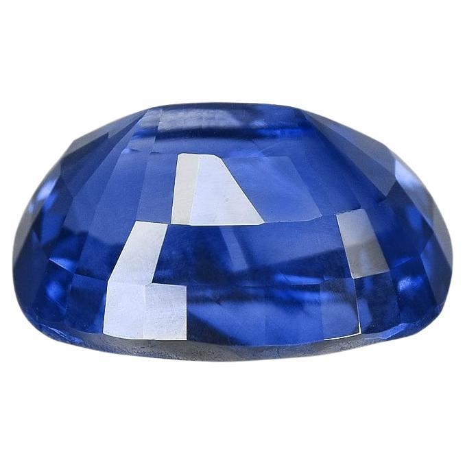 Modern GIA Certified 3.50 Carat Kashmir Blue Sapphire & pair of diamonds (stones only)