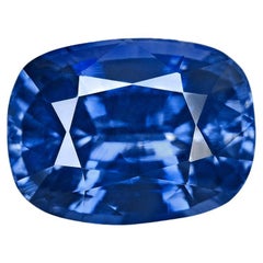 GIA Certified 3.50 Carat Kashmir Blue Sapphire & pair of diamonds (stones only)