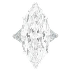 GIA Certified 3.50 Carat Marquise Diamond Platinum Ring