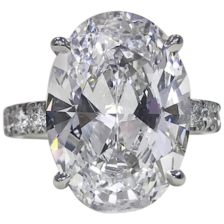 GIA Certified 3 Carat Oval Diamond Ring VS2 Clarity
