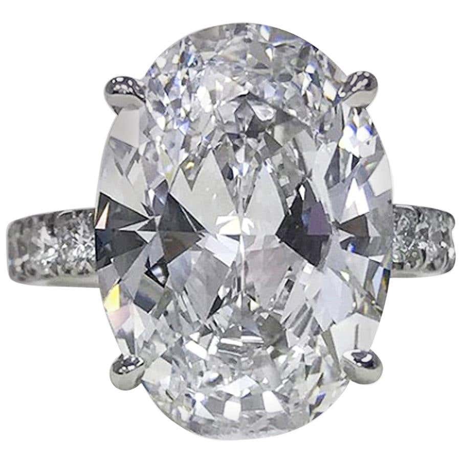GIA Certified 3 Carat Oval Diamond Ring VS2 Clarity at 1stDibs | 3 ...