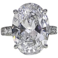 GIA zertifiziert 3 Karat Oval Diamantring VS2 Klarheit