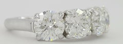 GIA Certified 3.50 Carat Round Brilliant Cut Diamond Wedding Band Ring