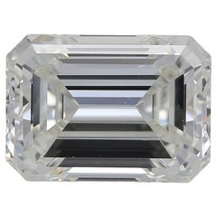 GIA zertifiziert 3,50ct Smaragdschliff Diamant J VS1 lose oder in Solitär Ring gesetzt