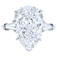 Certificato GIA 3,01 Carati  Diamante con taglio a pera di colore E e purezza VVS2 in platino