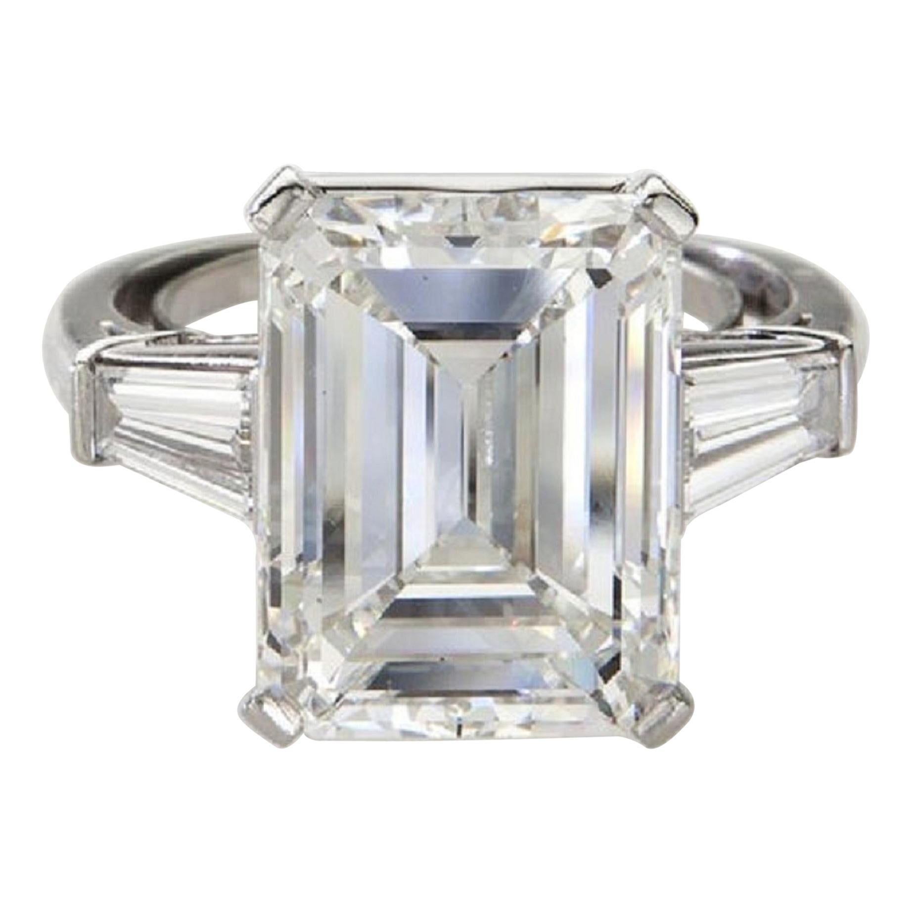 GIA Certified 4.01 Carat Emerald Cut Diamond Excellent Cut