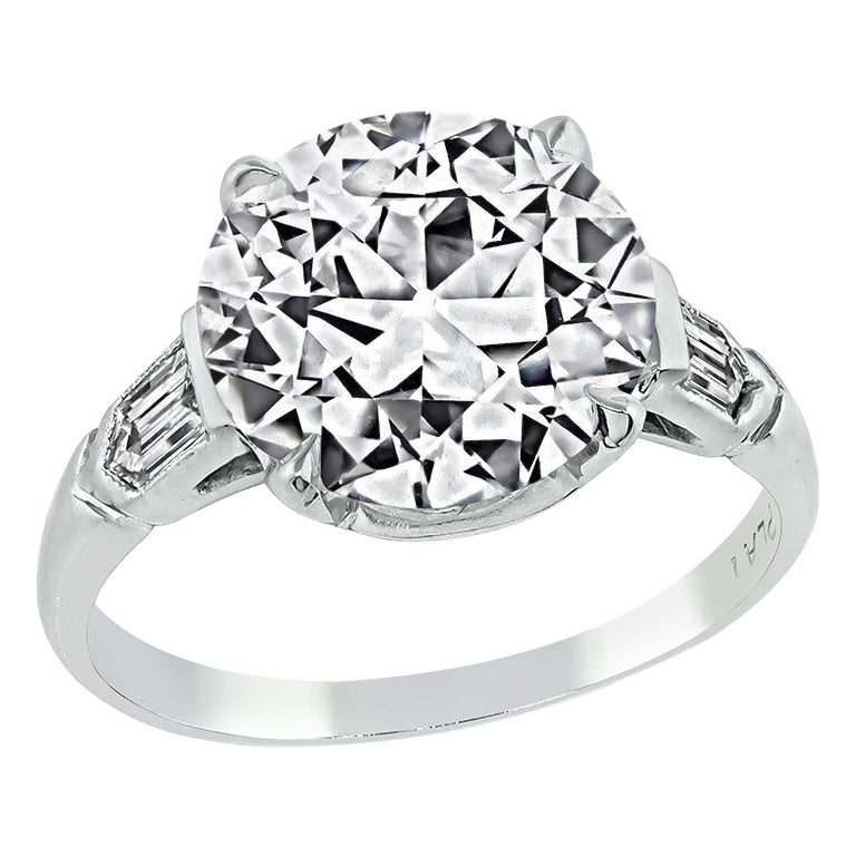 Bague de fiançailles avec diamants de 3,51 carats certifiés GIA