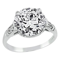 Bague de fiançailles avec diamants de 3,51 carats certifiés GIA