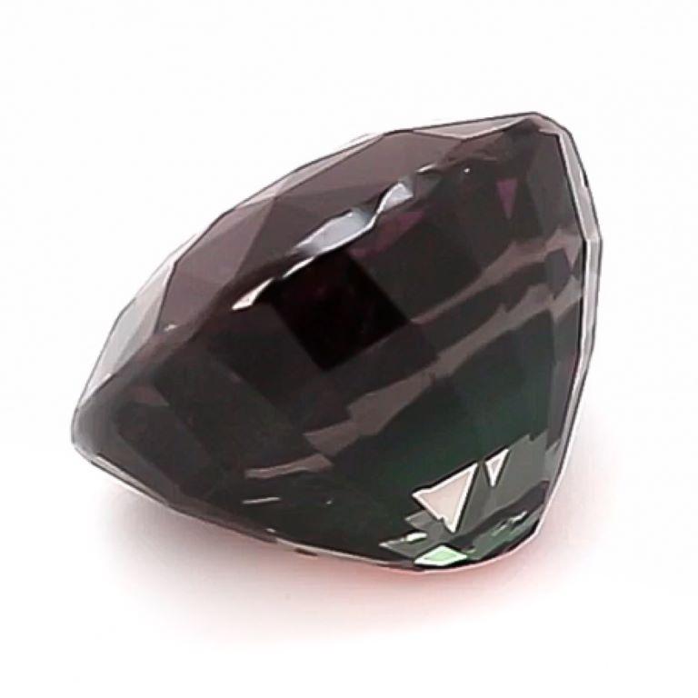 GIA Certified 3.52 Carat Natural Alexandrite Cushion Shape, Loose Alexandrite In New Condition For Sale In Los Angeles, CA