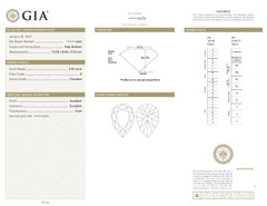 GIA Certified 3.53 Carat Pear Brilliant Diamond FLAWLESS D COLOR Ring