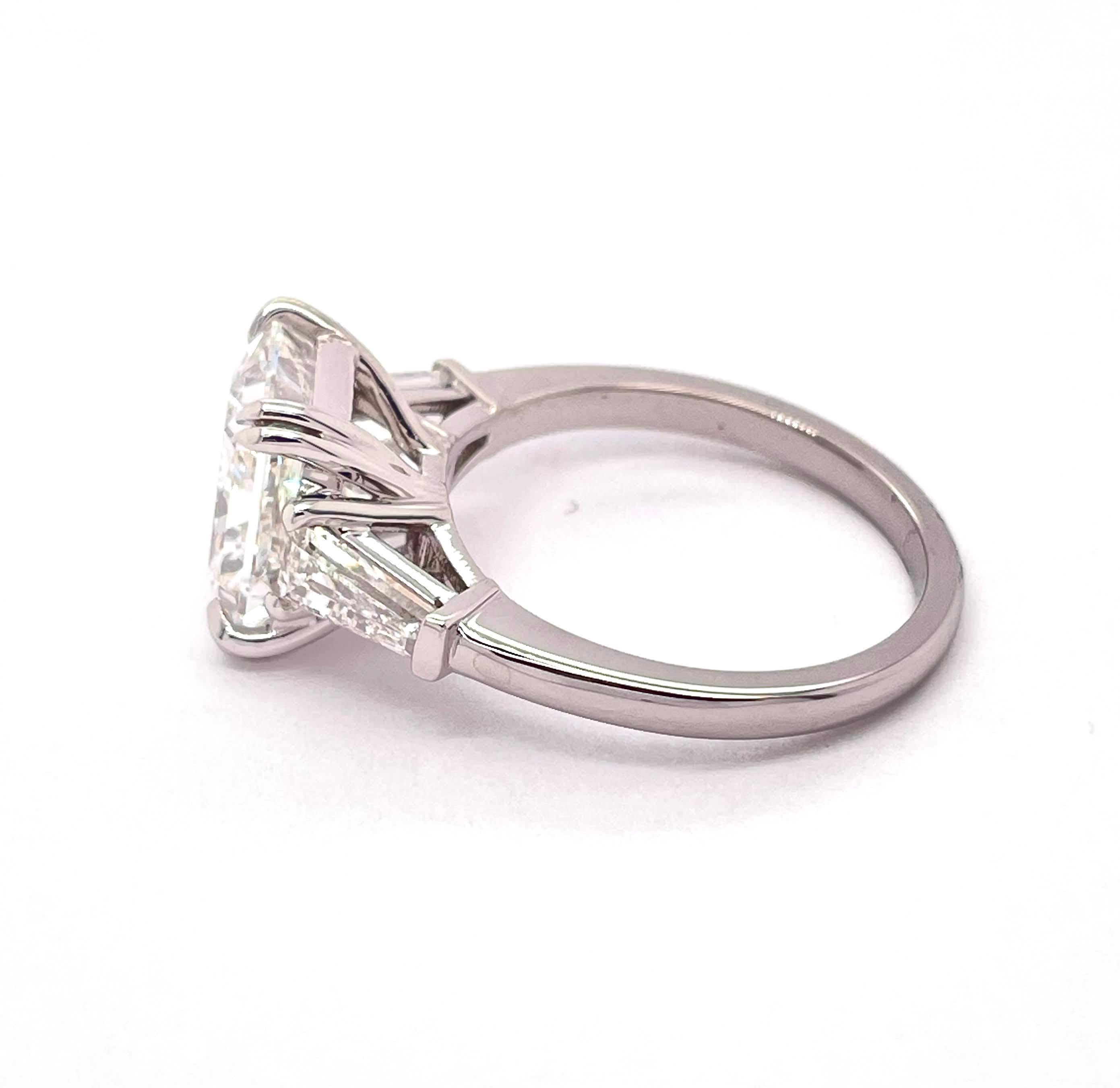 Radiant Cut GIA Certified 3.54 Carat Radiant Diamond Engagement Ring 